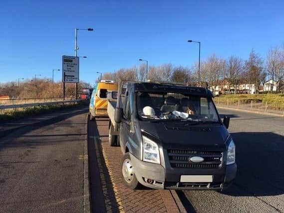 Jason Sayers parked his van in front of a speed camera
