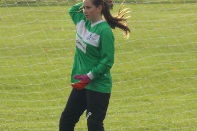 Jade in goal for Wigan Athletic Ladies U16s team