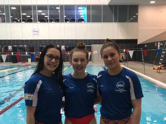 Jennifer Green,Hannah Sheehan and Jodie Gittins  make up three of the north wests four relay-team in the Year 11-plus category