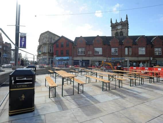 The finishing touches will be added to Market Place next week