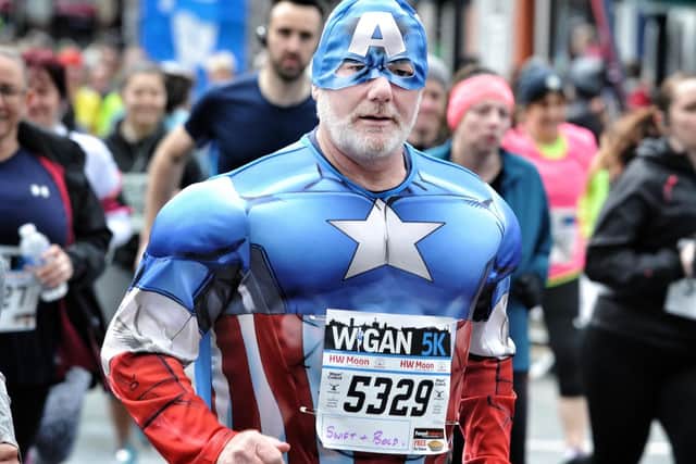 Even Captain America came to town for the run festival!