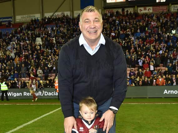 Shaun Wane with grandson Teddy after winning the 2017 WCC