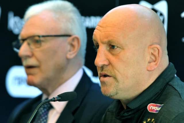Shaun Edwards with Ian Lenagan in August