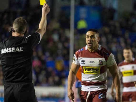 Willie Isa was sinbinned in his 100th Wigan game