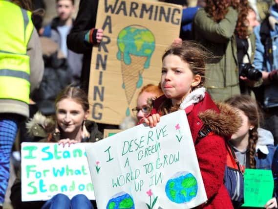 Youngsters on a climate change protest