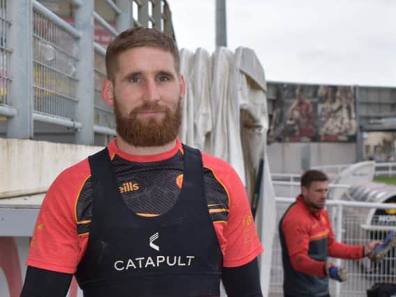 Sam Tomkins in training with his new club