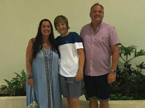 The Hodgkiss family in Cancun