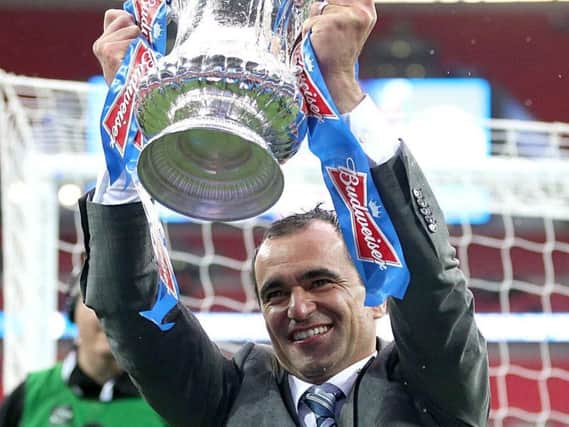 Roberto Martinez with the FA Cup in 2013