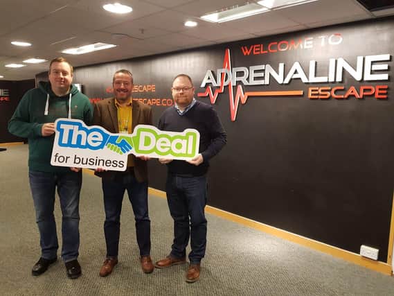 Daniel Brooks, Mark Glover (business engagement team, Wigan Council), Stuart Barton
