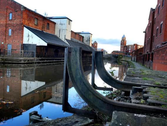 Wigan Pier Quarter with Trencherfield Mill in the background