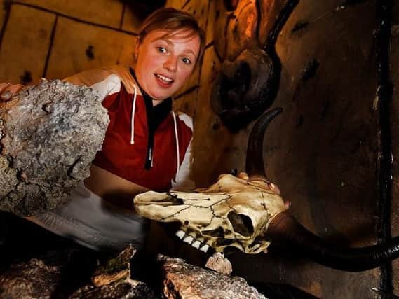 Sarah Burn discovers a skull in one of the four escape rooms at Adreneline Escape in The Galleries, Wigan