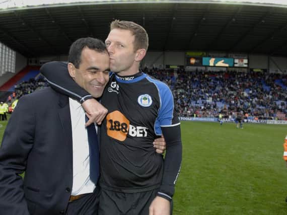 Graeme Jones with Roberto Martinez