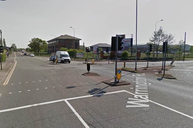 The collision occurred at the junction of Warrington Road and Greenfold Way
