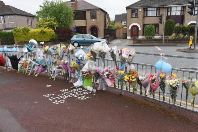 Tributes laid at the scene of a crash which claimed the life of 18-year-old Aiden Blackman