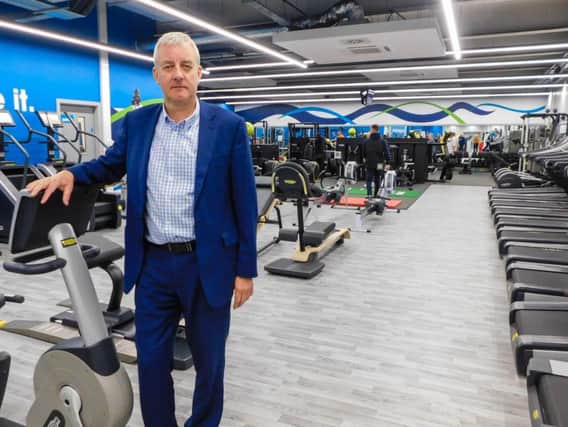Pete Burt in the new Robin Park leisure centre gym