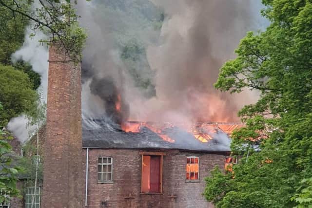 The mill was engulfed in flames. Pic: Paul from PR Photography