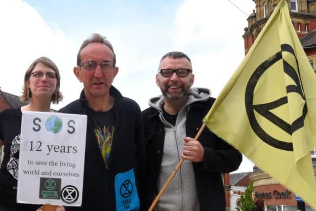 Activists from Extinction Rebellion Wigan in the town centre