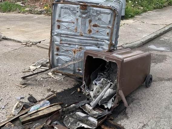 The container dumped at Warrington Road Industrial Estate looked very similar to the one left at Three Sisters
