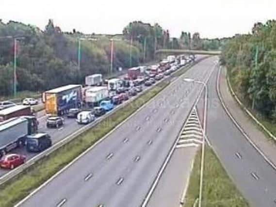 The M6 is blocked in both directions