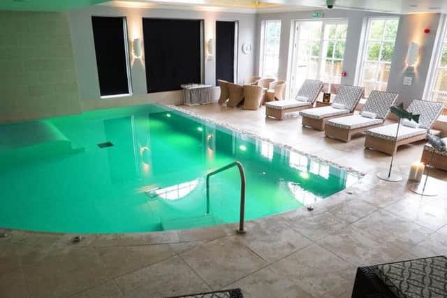 The spa swimming pool at Cotswold House Hotel and Spa
