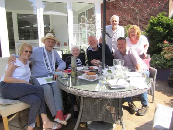 Ian McKellen visits Margaret Larkin and family at her Standish home