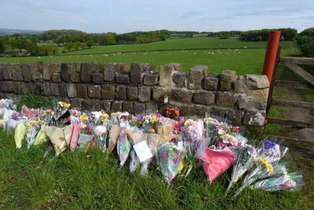 Flowers laid near to where Alex's body was found