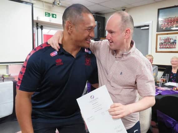 Wigan Warriors star Taulima Tautai handed out the awards