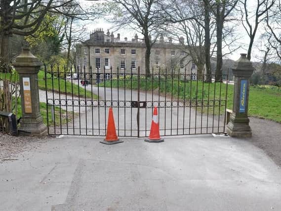 Locked gates at Haigh Hall
