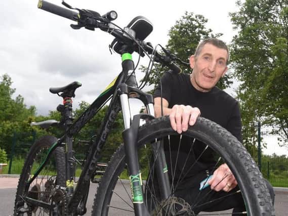 Shaun Dingsdale reunited with his trusty bike
