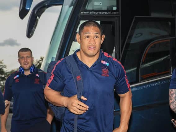 Taulima Tautai in Hull on Saturday for Warriors' match. Picture: Mark Cosgrove/News Images