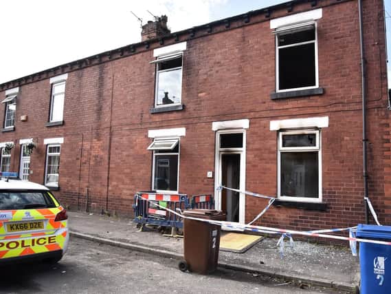 The terraced house was badly damaged in the fire
