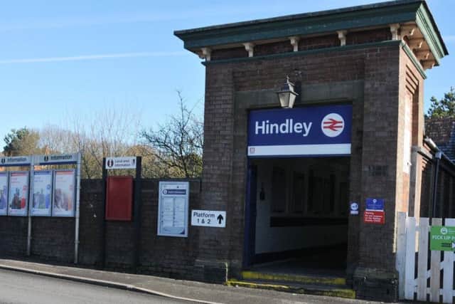 Hindley railway station was the scene of an attack on train staff