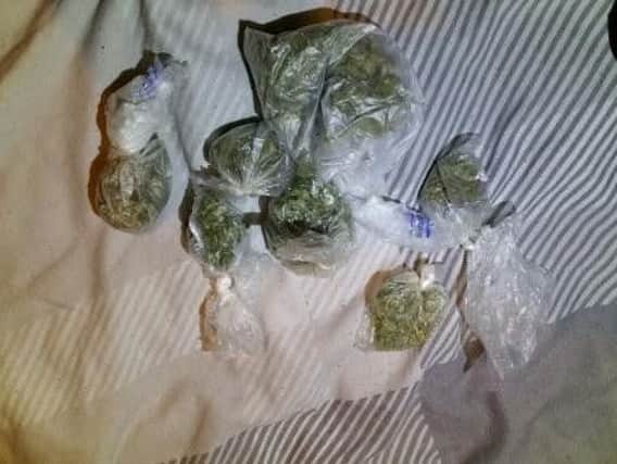 Drugs seized by police officers