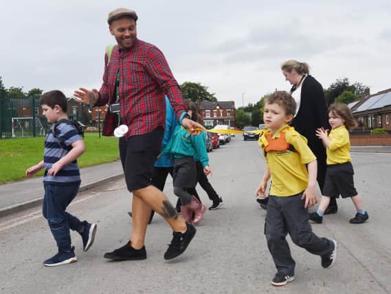 Staff and pupils at Landgate School on the Brake fund-raising walk