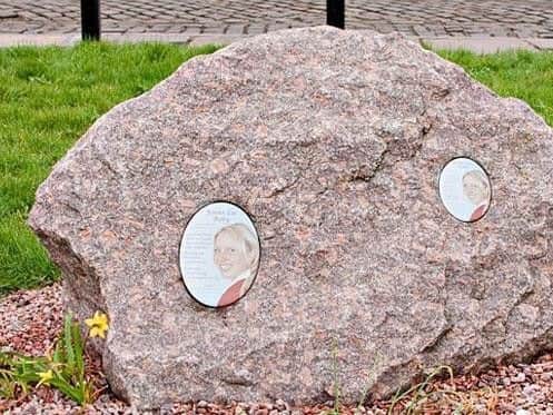 Jenna's memorial stone before it was damaged