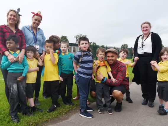 Staff and pupils from Landgate School raise money for the charity Brake