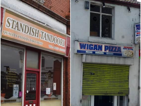 Standish Tandoori and Wigan Pizza have been fined