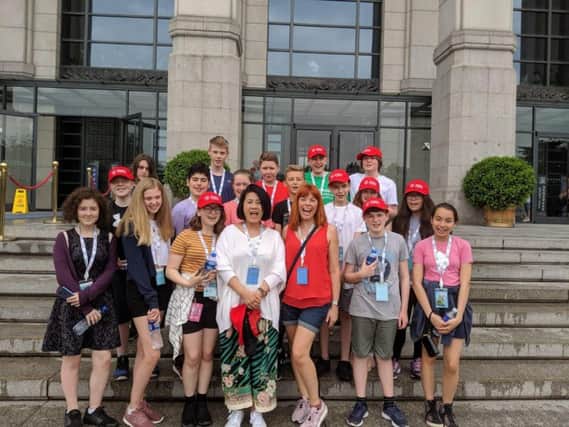 Shevington High School students in China