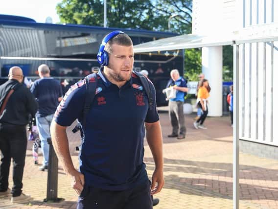 Tony Clubb arrives at the away game at Huddersfield