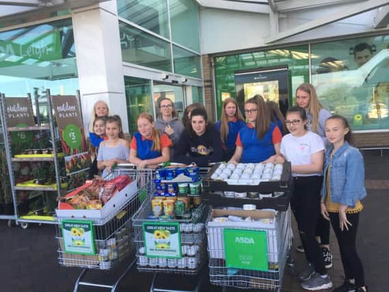 Leigh Guides foodbank collection