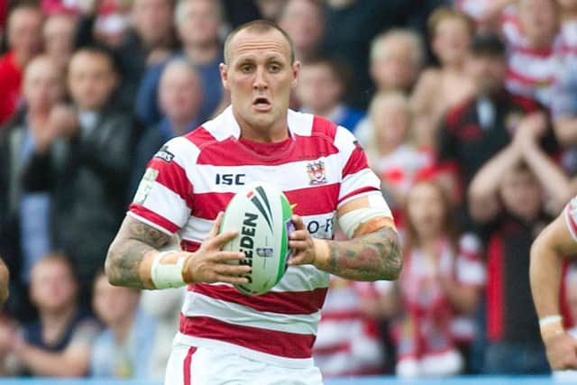 Gareth Hock in Wigan action in 2012