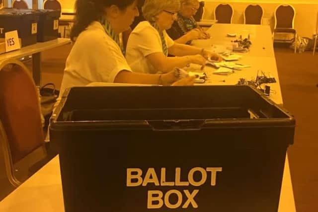 The votes being counted in Standish