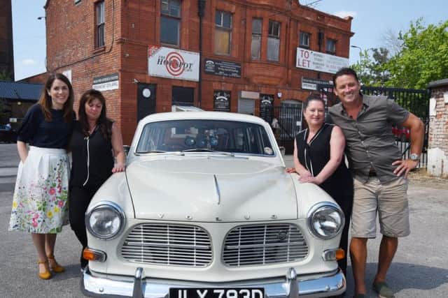 Antiques and Oddities owners Amanda Brady, and Carol Worthington meet antiques expert Stephanie Connell and Hollyoaks actor Nick Pickard,