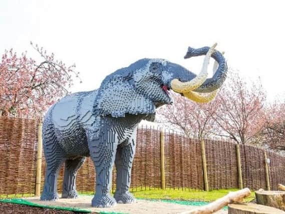 Earl Grey the Elephant, weighs a whopping 1.2 tonnes and took a team of six builders over nine weeks to create using more than 270,000 bricks!