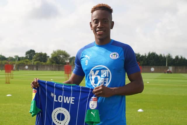 Jamal Lowe at Latics' training ground