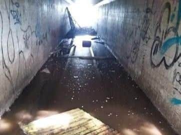 The subway behind St Peters School in Orrell