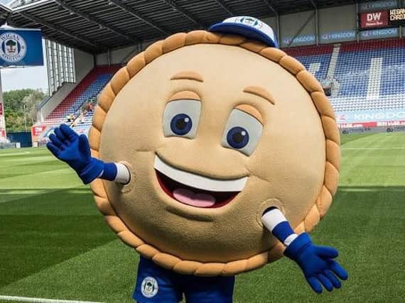 Crusty the Pie - the new Wigan Athletic mascot