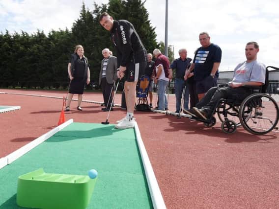 Rugby Memories staged an afternoon of crazy golf at Robin Park Arena, Wigan Warriors new training base
