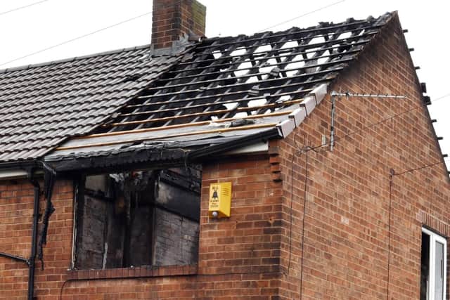 This flat was destroyed by a blaze overnight