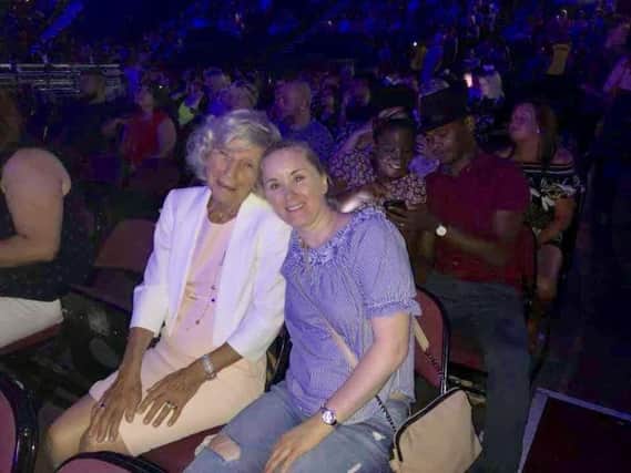 Jean O'Brien and Katy Grindley at the Westlife concert